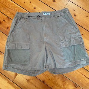 Vintage Columbia PFG Men's Large Beige Cargo Shorts ~Fishing~Outdoor.